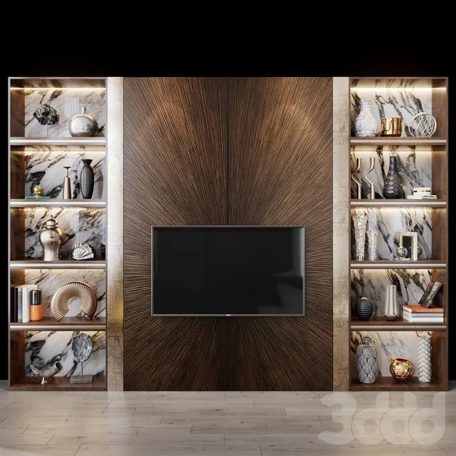 FURNITURE – TV WALL – 3D MODELS – 3DS MAX – FREE DOWNLOAD – 11987