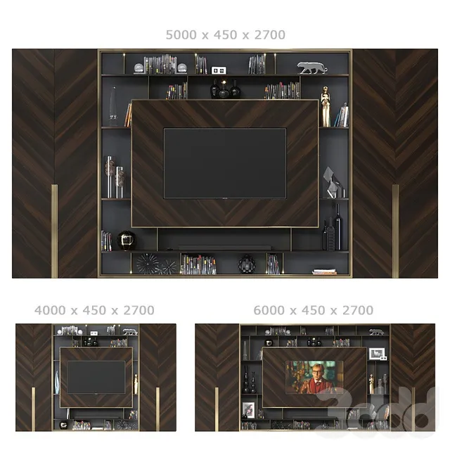 FURNITURE – TV WALL – 3D MODELS – 3DS MAX – FREE DOWNLOAD – 11997