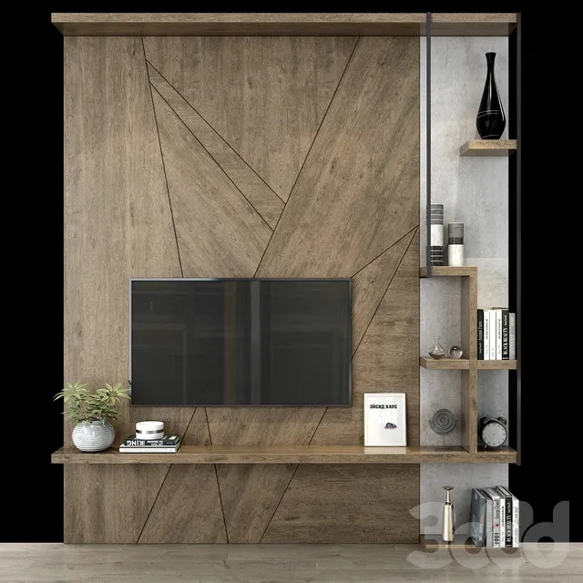 FURNITURE – TV WALL – 3D MODELS – 3DS MAX – FREE DOWNLOAD – 12006
