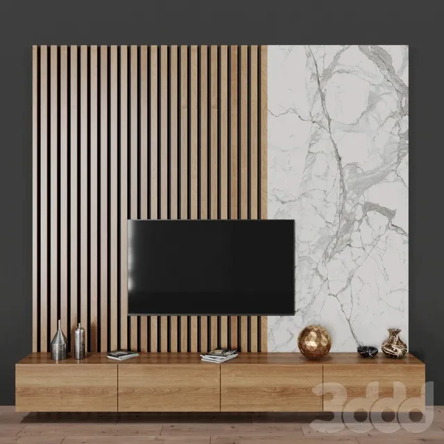 FURNITURE – TV WALL – 3D MODELS – 3DS MAX – FREE DOWNLOAD – 12010