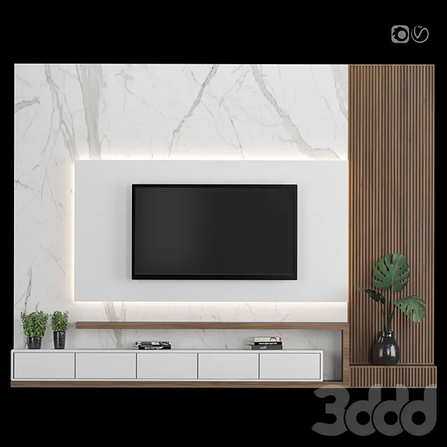 FURNITURE – TV WALL – 3D MODELS – 3DS MAX – FREE DOWNLOAD – 12039