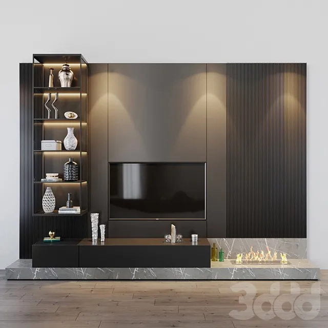 FURNITURE – TV WALL – 3D MODELS – 3DS MAX – FREE DOWNLOAD – 12044
