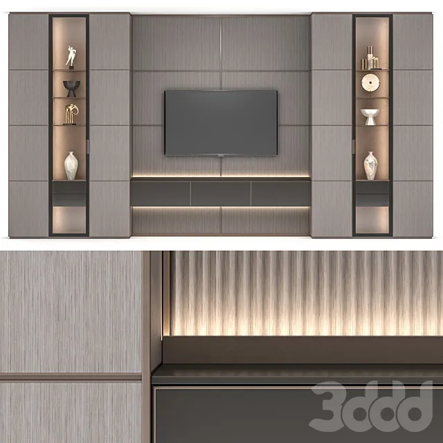 FURNITURE – TV WALL – 3D MODELS – 3DS MAX – FREE DOWNLOAD – 12051