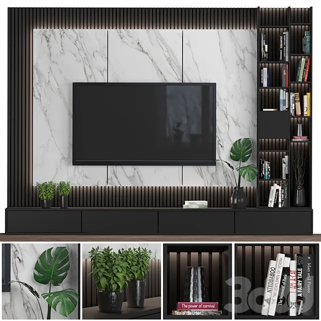 FURNITURE – TV WALL – 3D MODELS – 3DS MAX – FREE DOWNLOAD – 12053
