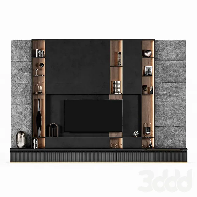 FURNITURE – TV WALL – 3D MODELS – 3DS MAX – FREE DOWNLOAD – 12054