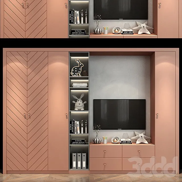 FURNITURE – TV WALL – 3D MODELS – 3DS MAX – FREE DOWNLOAD – 12057