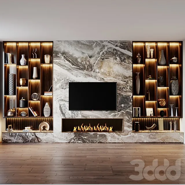 FURNITURE – TV WALL – 3D MODELS – 3DS MAX – FREE DOWNLOAD – 12064