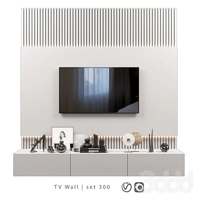 FURNITURE – TV WALL – 3D MODELS – 3DS MAX – FREE DOWNLOAD – 12067