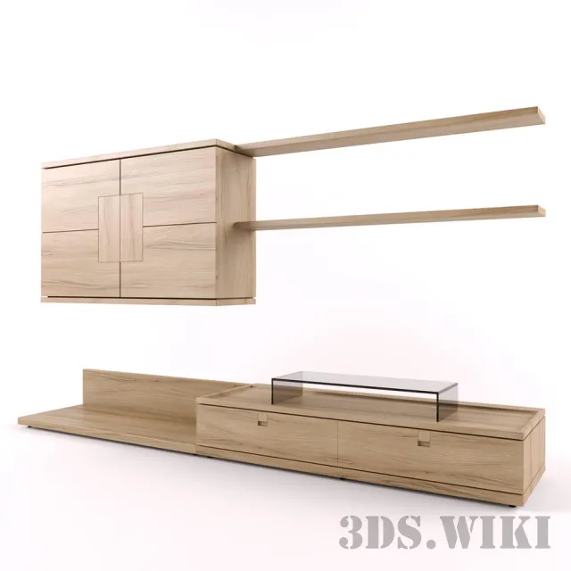 furniture – TV wall VOGLAUER V-VITA 3ds Max
