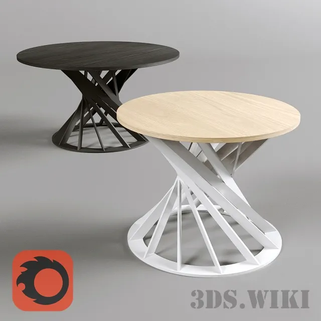 furniture – Twist bedside table 3ds Max