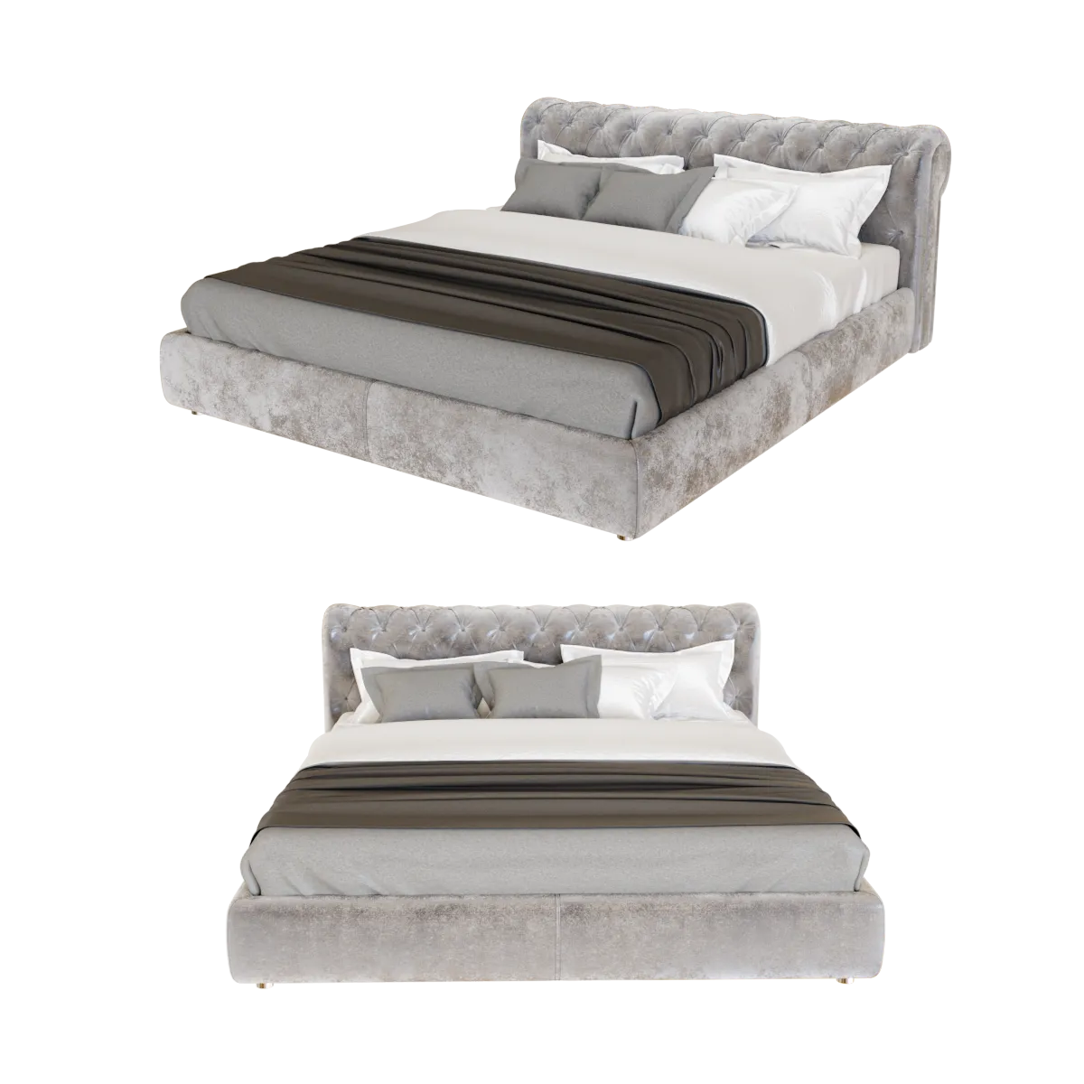 furniture – Velvet bed 3ds Max