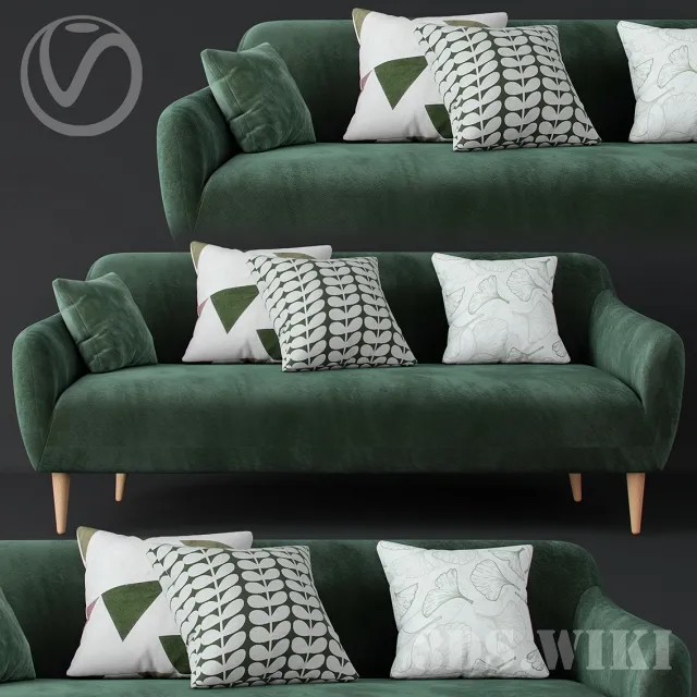 furniture – Velvet Sofa 3ds Max