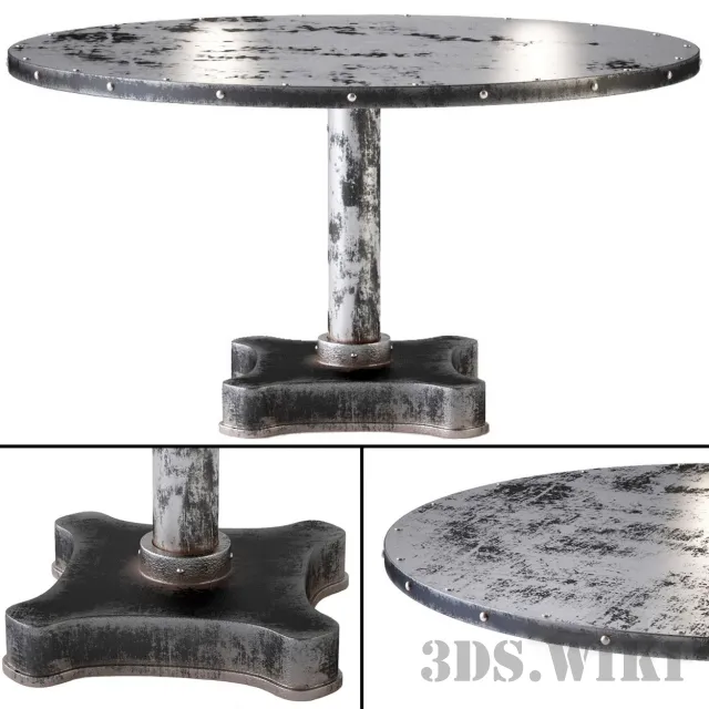 furniture – Viktor metal dining table 3ds Max
