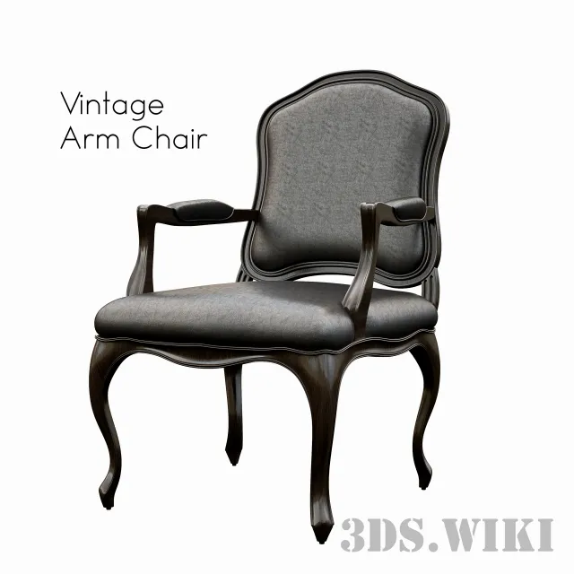 furniture – Vintage armchair 3ds Max