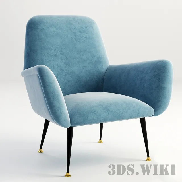 furniture – Vintage armchair 3ds Max