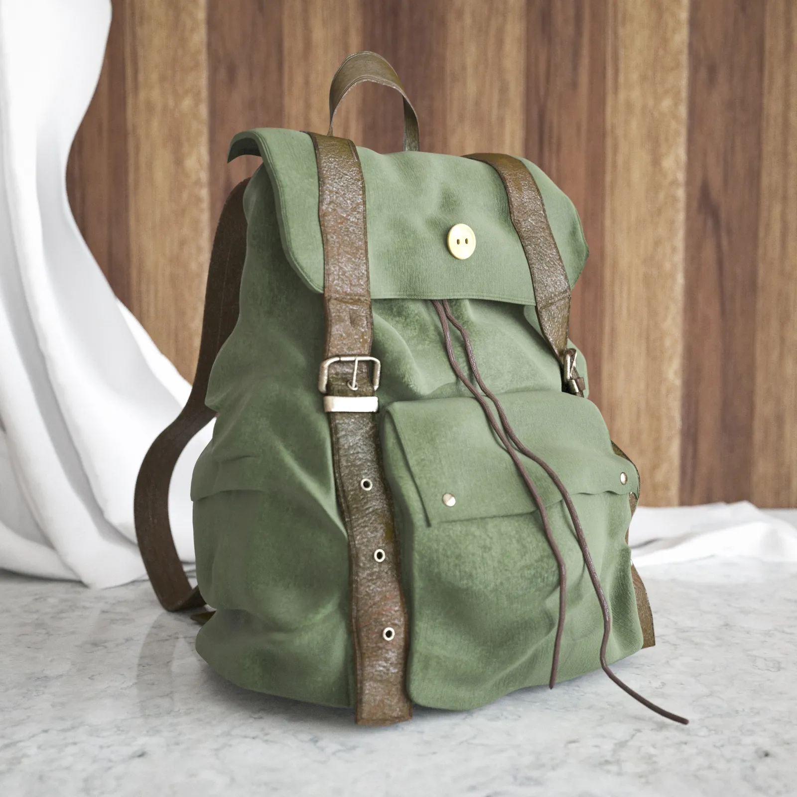 furniture – Vintage backpack 6 3ds Max