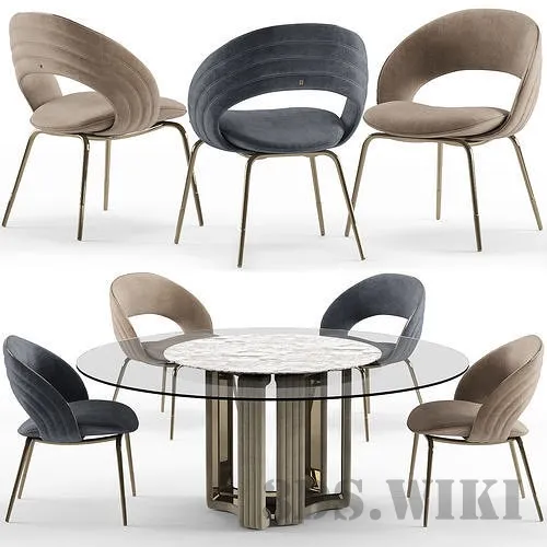 furniture – Visionnaire Kylo chair and table 3ds Max
