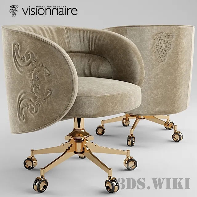 furniture – Visionnaire Mackenzie swivel armchair 3ds Max