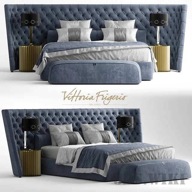 furniture – Vittoria Frigerio Medici Large bed 3ds Max