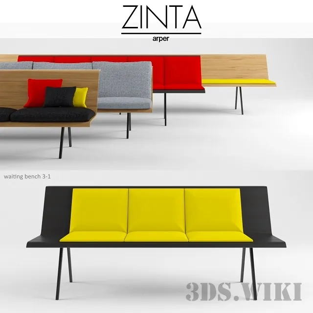 furniture – Waiting Room Sofas – Zinta 3ds Max