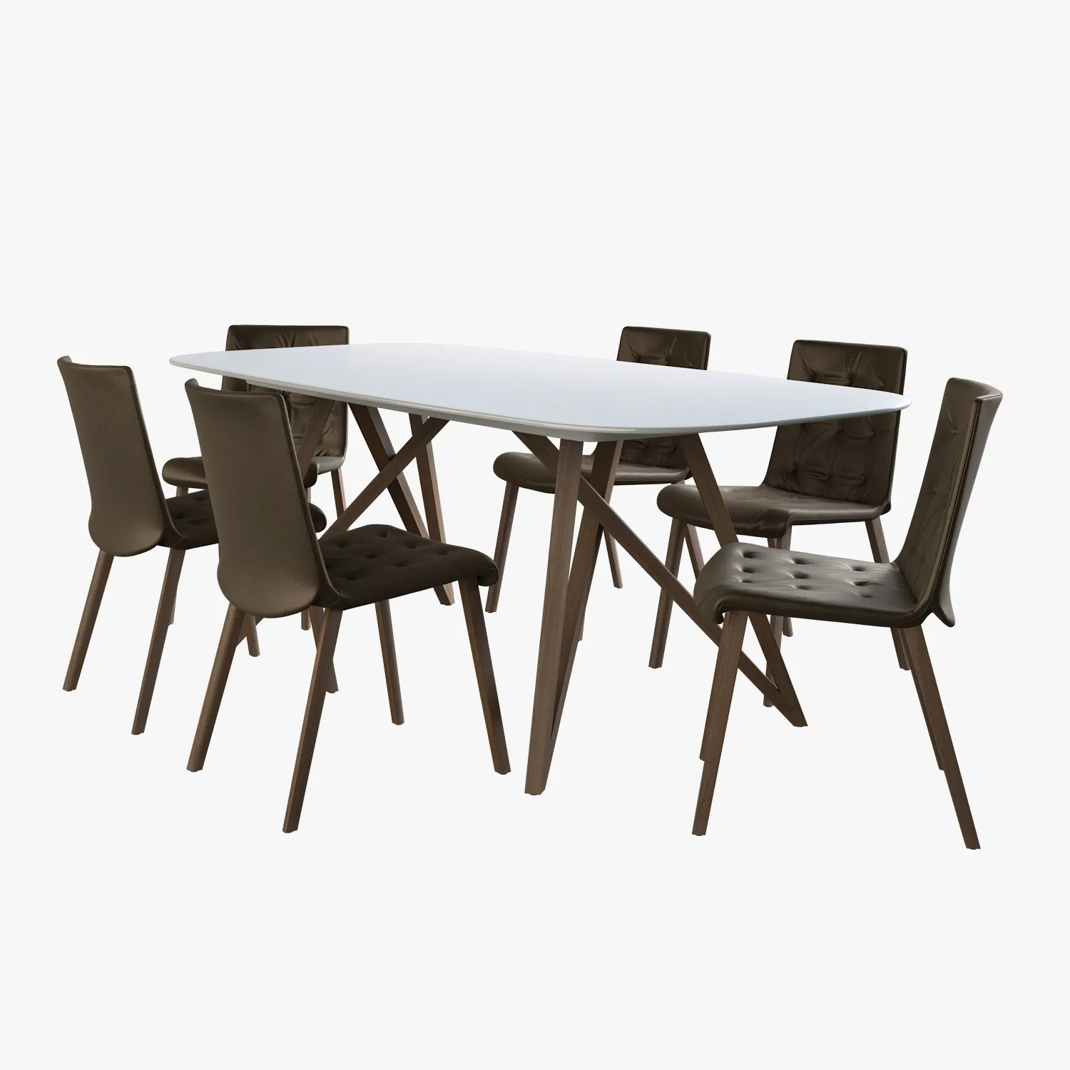 furniture – Walter Knoll table with chairs 3ds Max