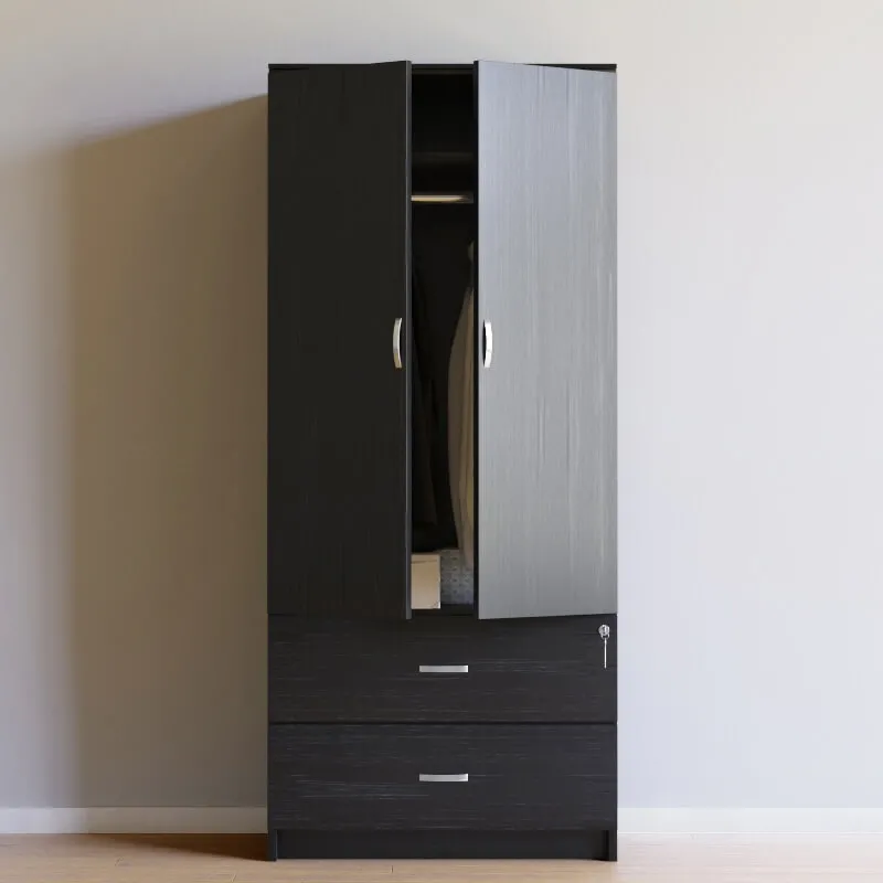 furniture – Wardrobe 2 Door Drawer 3ds Max