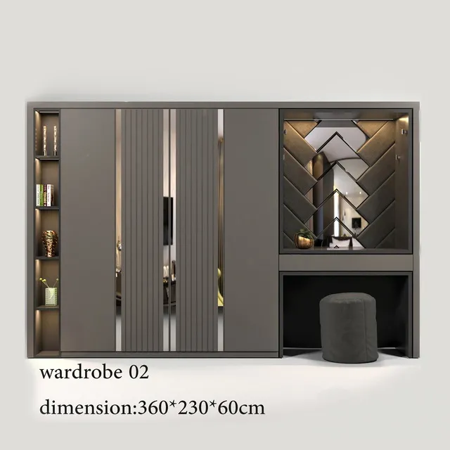 FURNITURE – WAREDROBE & DISPLAY – 3D MODELS – 3DS MAX – FREE DOWNLOAD – 12164
