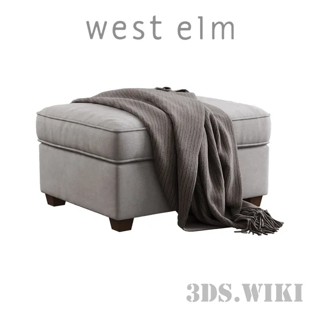furniture – West Elm Henry Ottoman 3ds Max