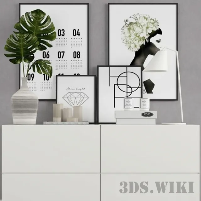 furniture – White chest 3ds Max