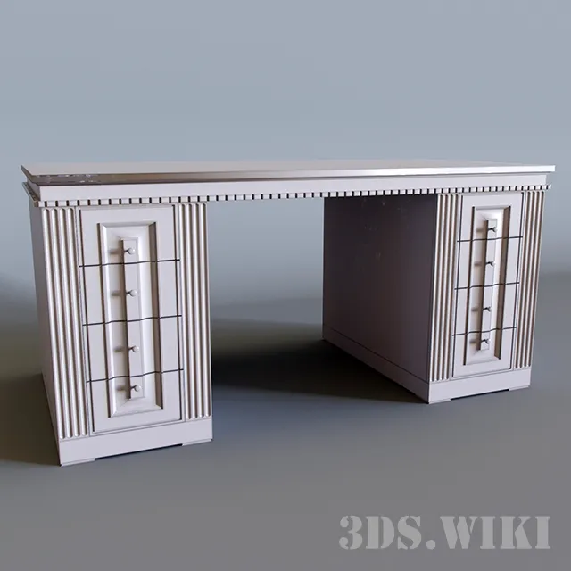 furniture – White classic chest of drawers 3ds Max