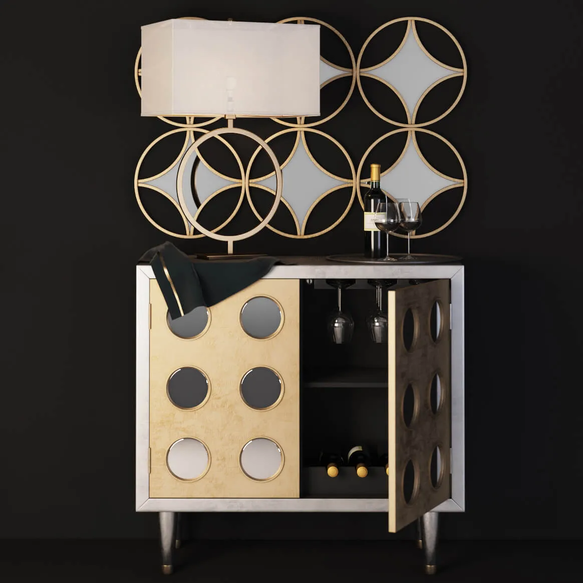 furniture – Wine cabinet Eichholtz 02 3ds Max