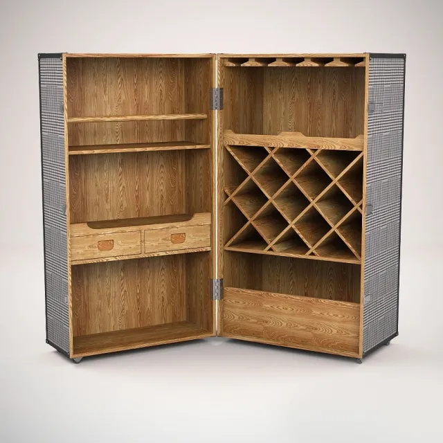 furniture – Wine cabinet Eichholtz wine cabinet Dixon black and white 3ds Max