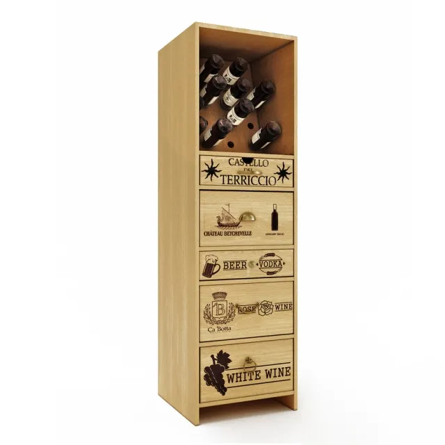 furniture – Wine locker to store wine 05 3ds Max
