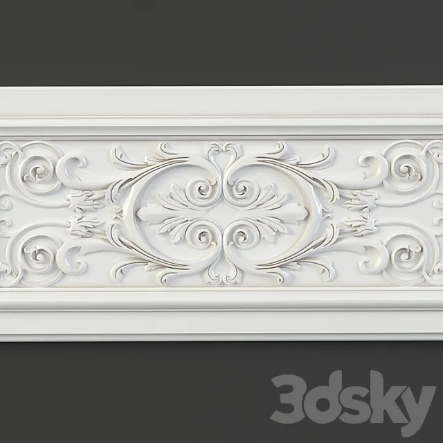 Furniture with carved facade element 3DS Max Model