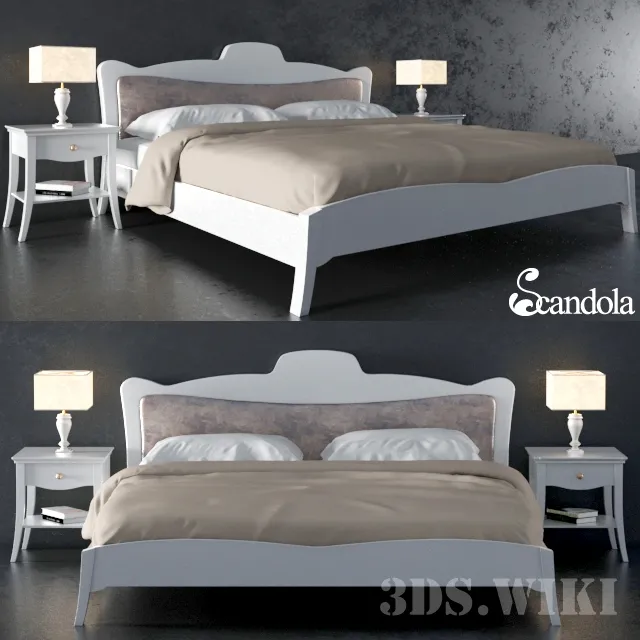 furniture – Wood Frame Bed 3ds Max