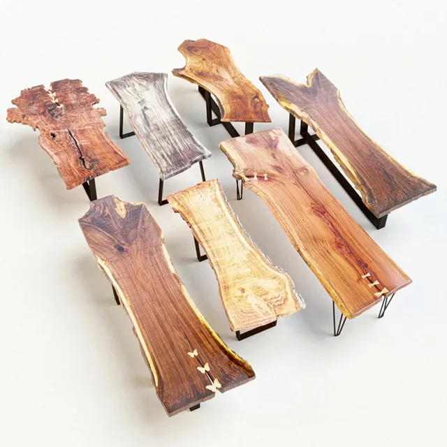 furniture – Wood Slab  Wooden slab 7pcs 3ds Max