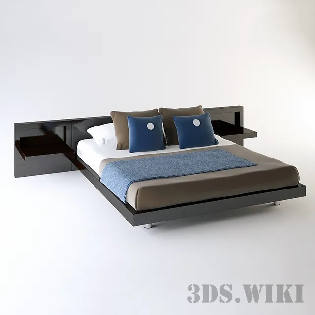 furniture – Wooden bed 3ds Max
