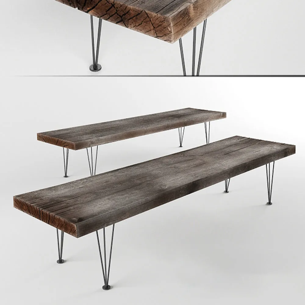 furniture – Wooden bench 3ds Max