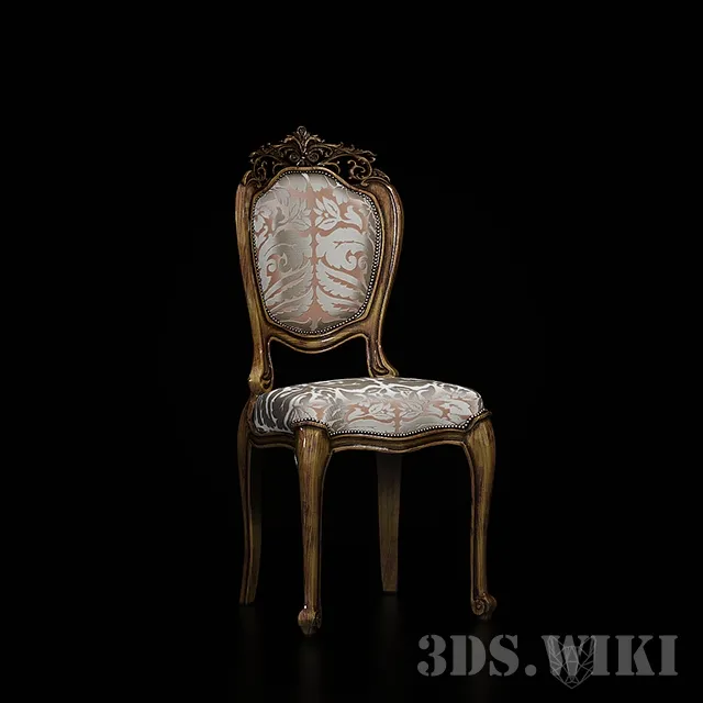furniture – Wooden chair in classic style 3ds Max