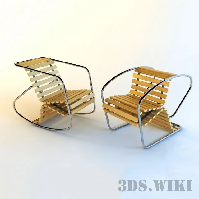 furniture – Wooden chair Inverso 3ds Max
