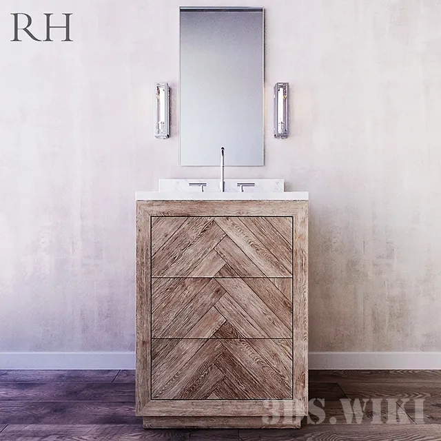 furniture – Wooden chest of drawers Restoration Hardware 3ds Max