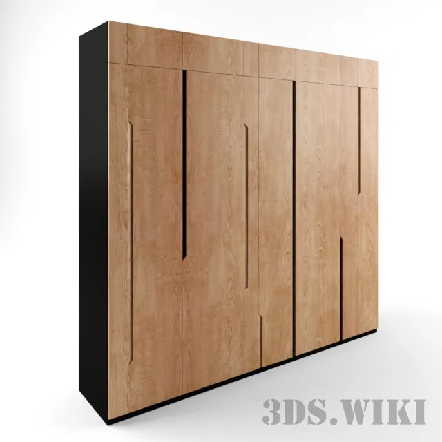 furniture – Wooden compartment wardrobe 3ds Max