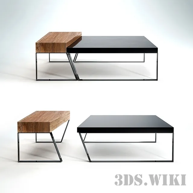 furniture – Wooden modern coffee table 3ds Max