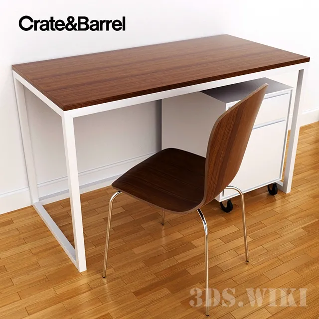 furniture – Work table and chair with case 3ds Max
