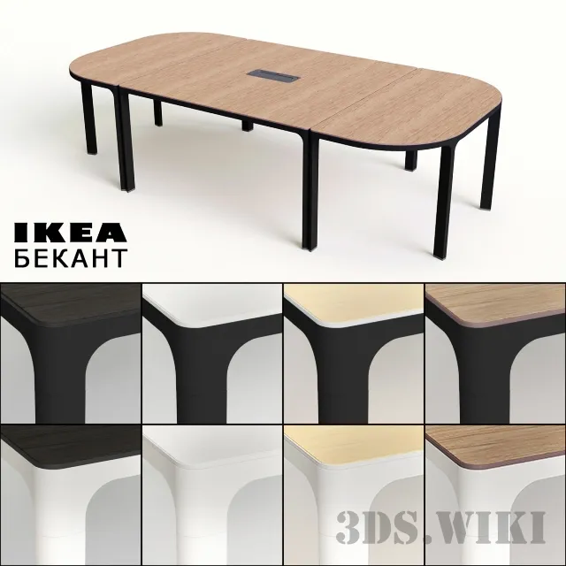 furniture – Writing desk BEKANT IKEA 3ds Max
