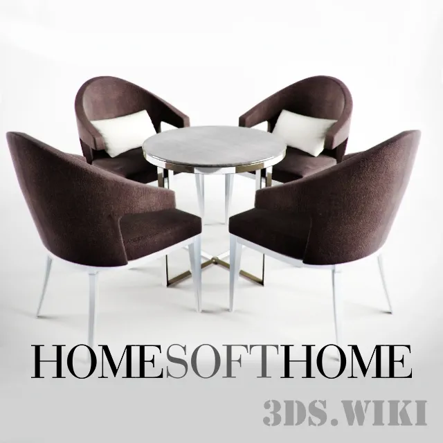 furniture – Writing table and chairs HOME SOFT HOME 3ds Max