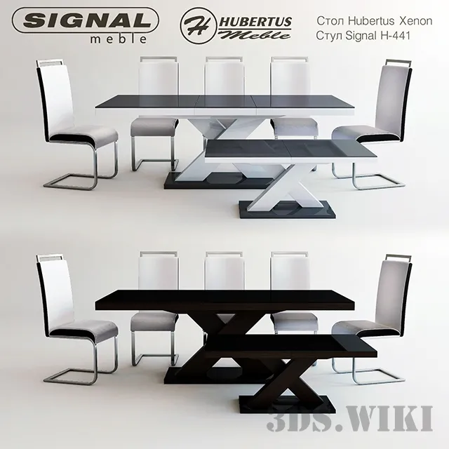 furniture – Xenon Hubertus-meble table H-441 Signal chair 3ds Max