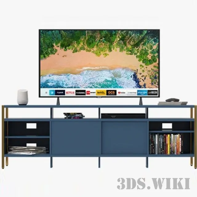 furniture – Zane Media Console 3ds Max