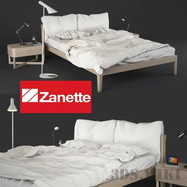 furniture – Zanette Milano bed 3ds Max