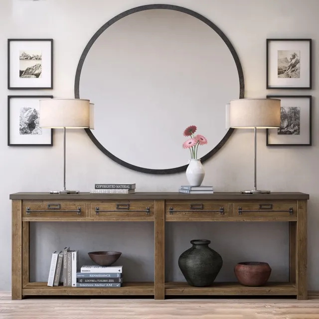 furniture – ZINC-TOP MERCANTILE CONSOLE 3ds Max